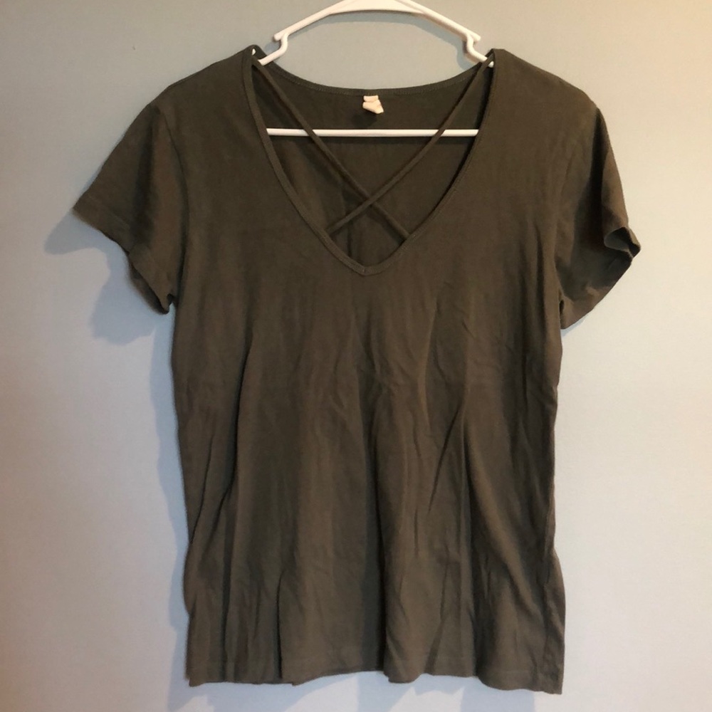 Army green tee